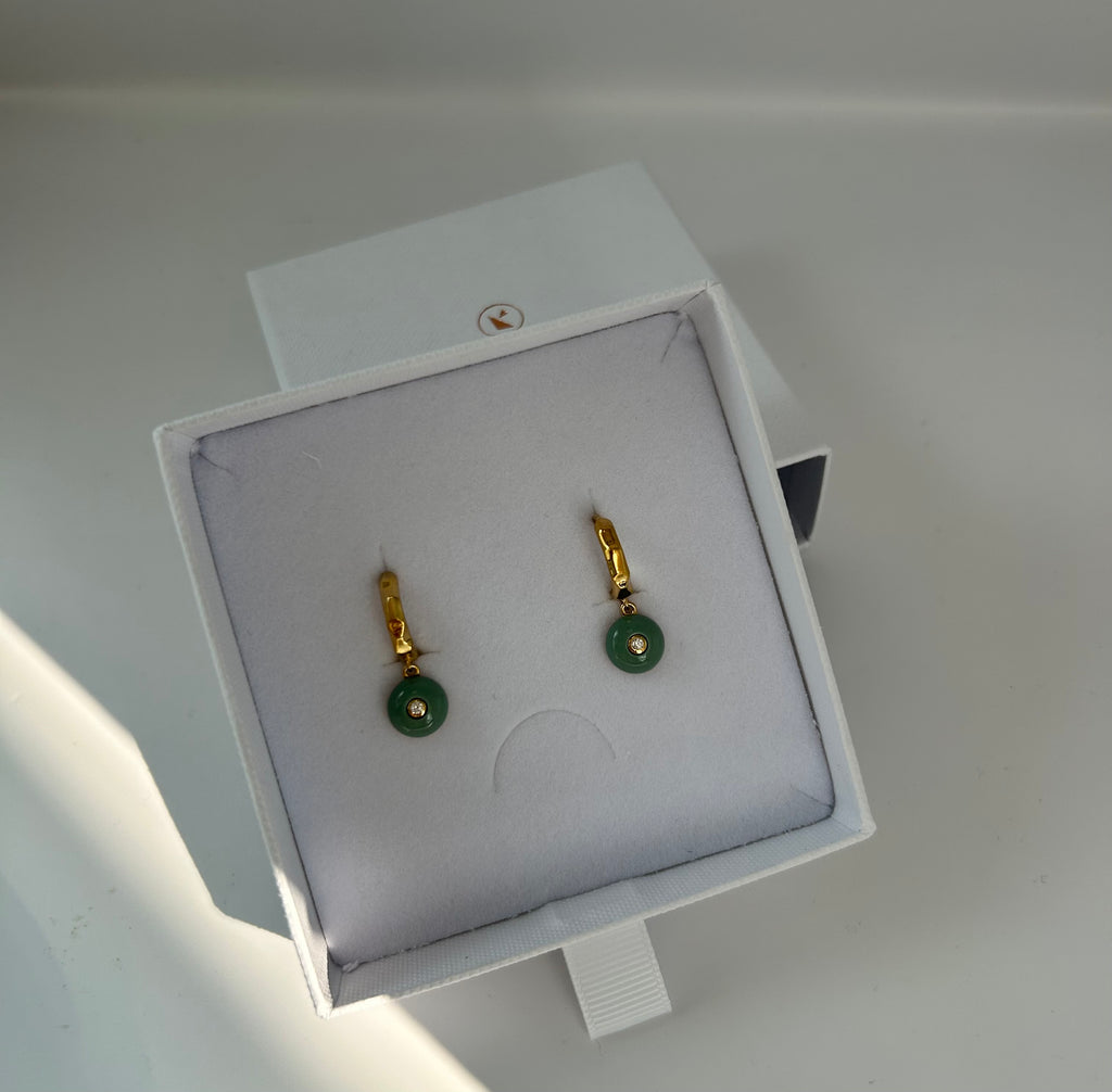 Mini Celt Hoops Sea Foam in Gold