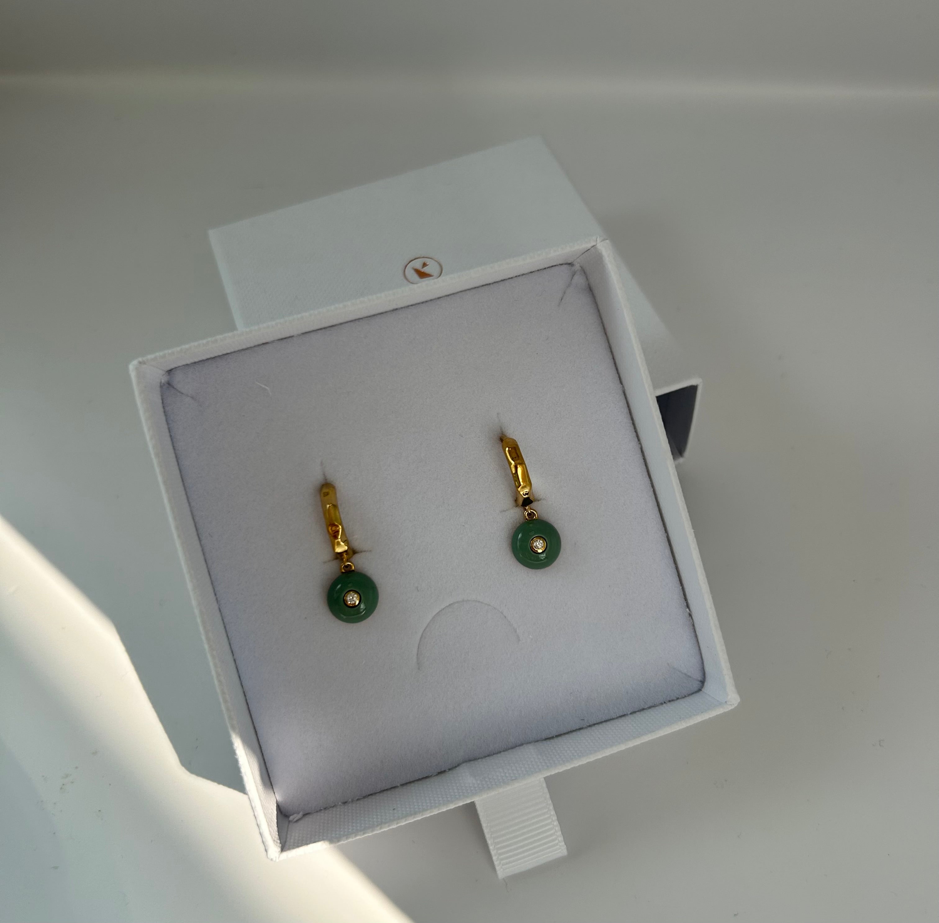 Mini Celt Hoops Sea Foam in Gold