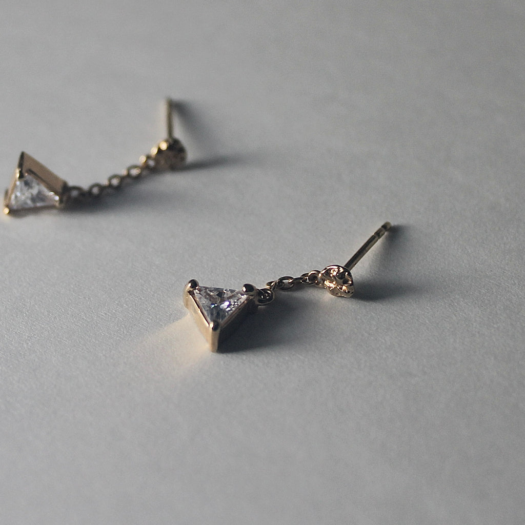Prism Drop Earring Gold