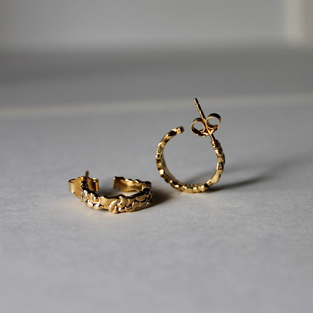 Mini Burren Hoops Gold