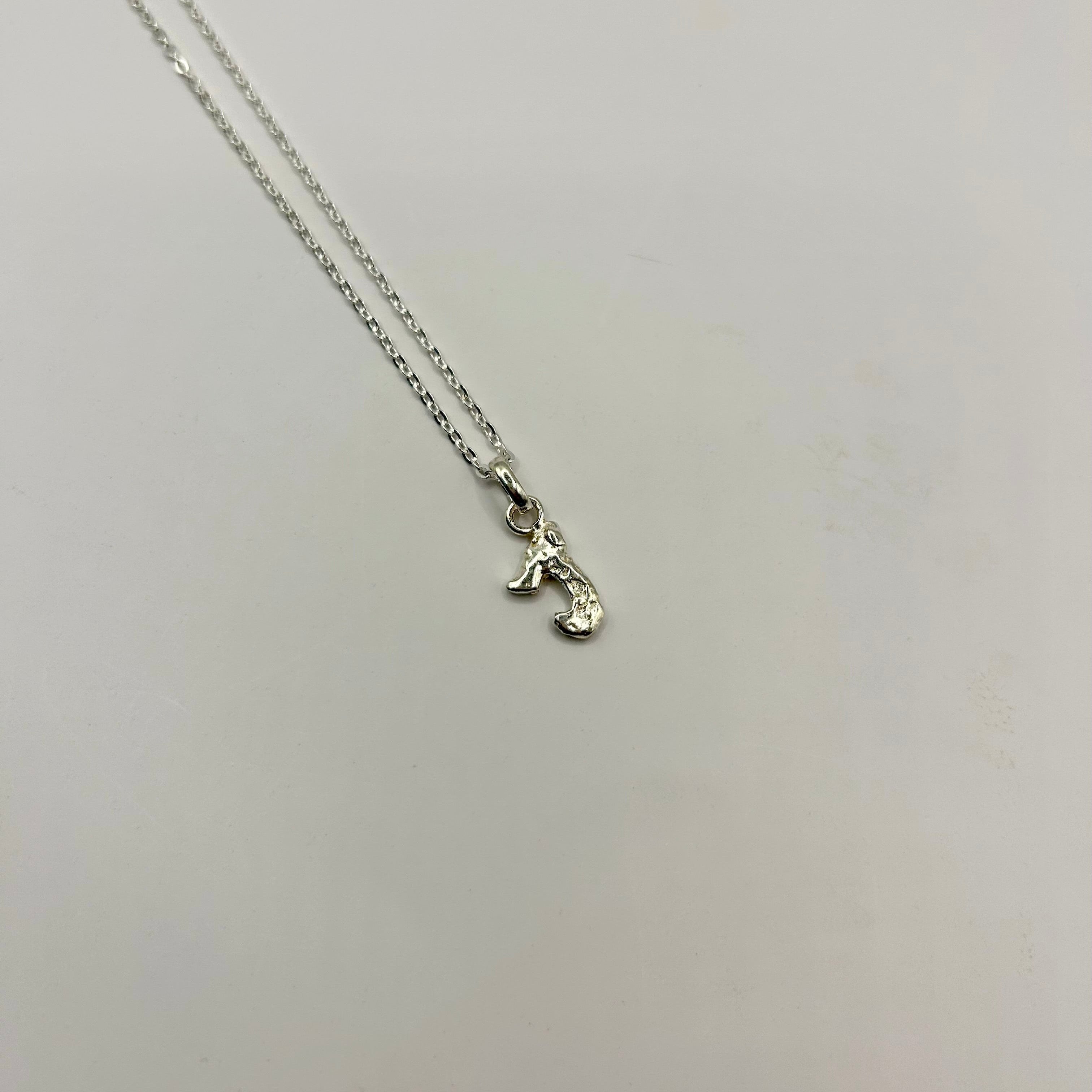 Letter Pendant Silver