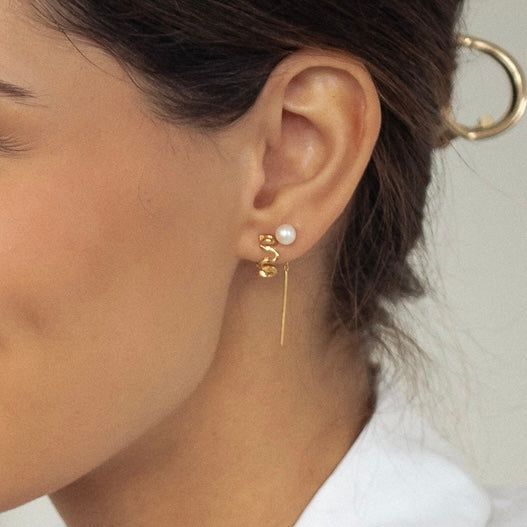 Pearl Drop Earring Gold