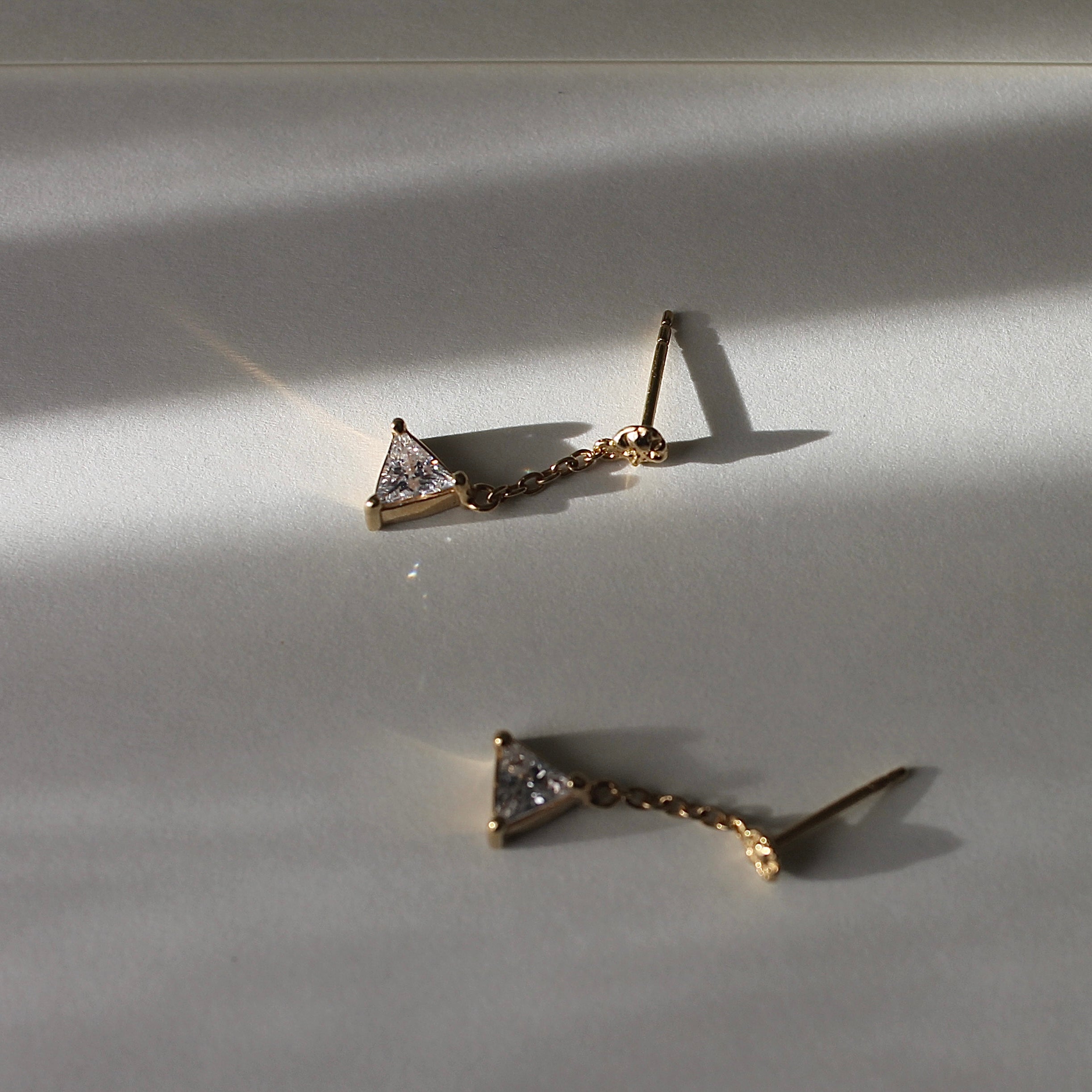 Prism Drop Earring Gold