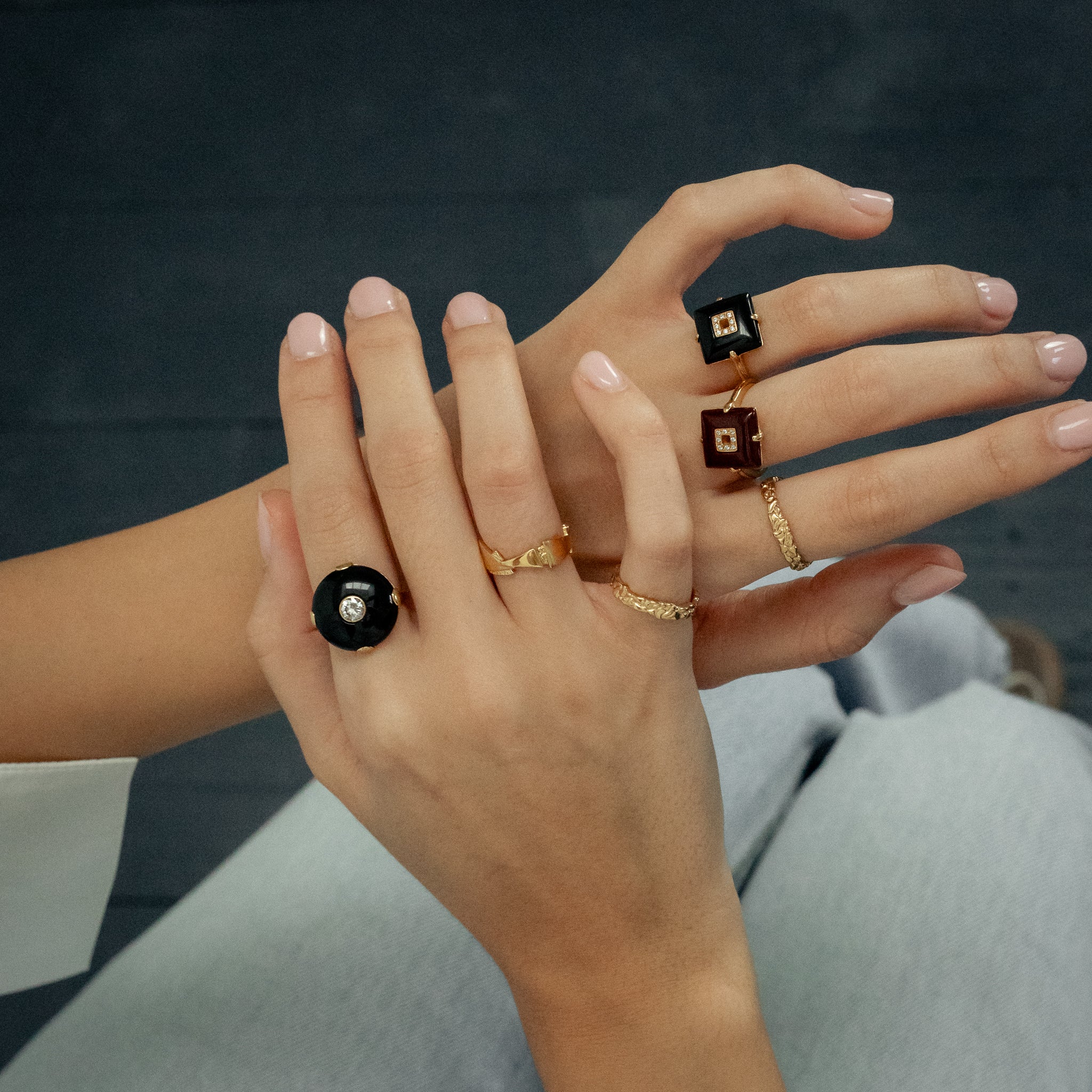 Core Ring Burgundy in Gold