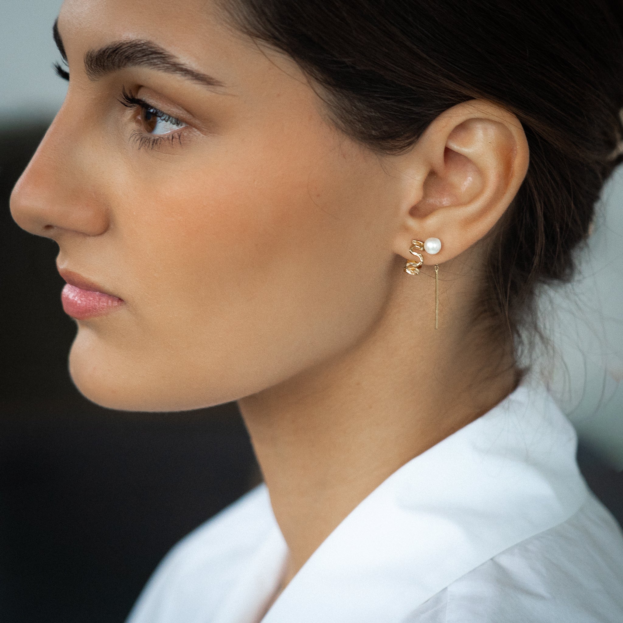 Pearl Drop Earring Gold
