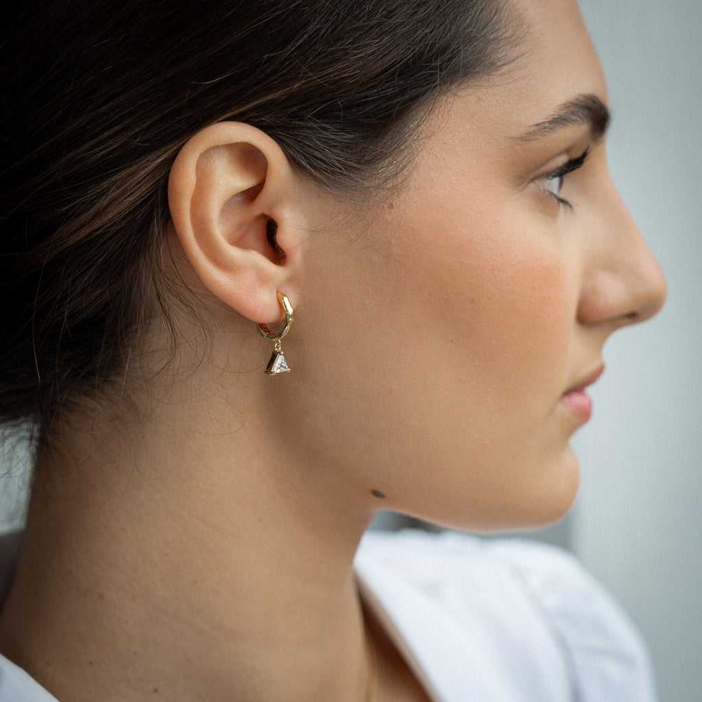 Prism Hoop Earring Gold