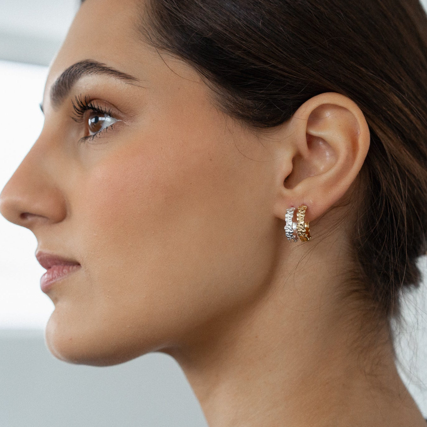 Mini Burren Hoops Gold