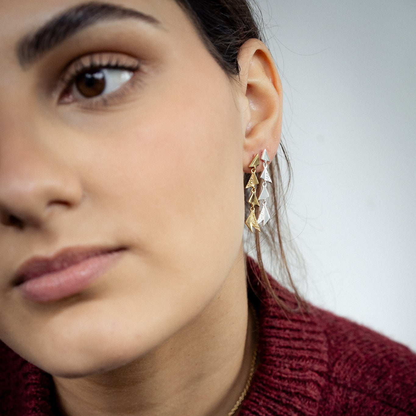 Shard Drop Earring Silver