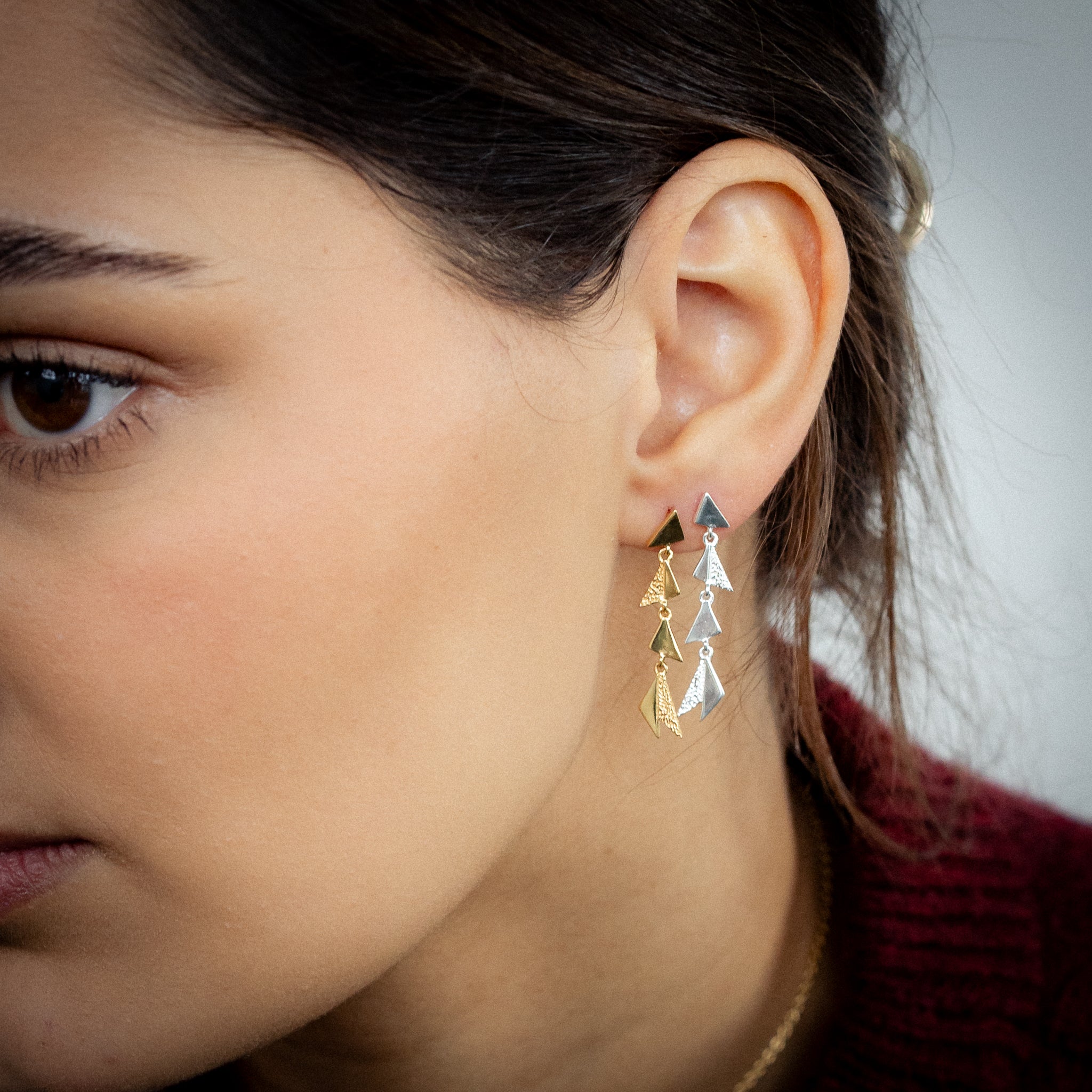 Shard Drop Earring Silver