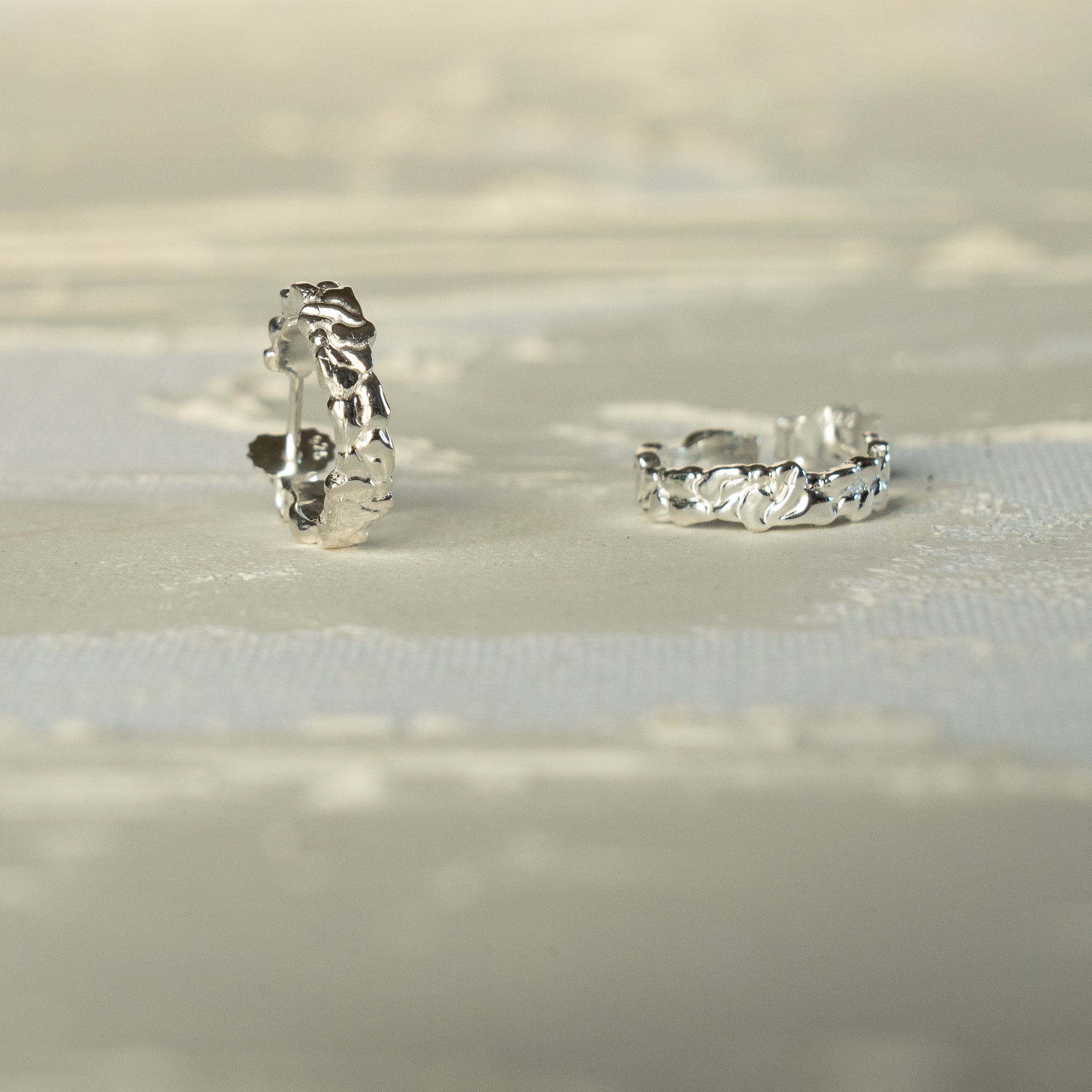 Mini Burren Hoops Silver