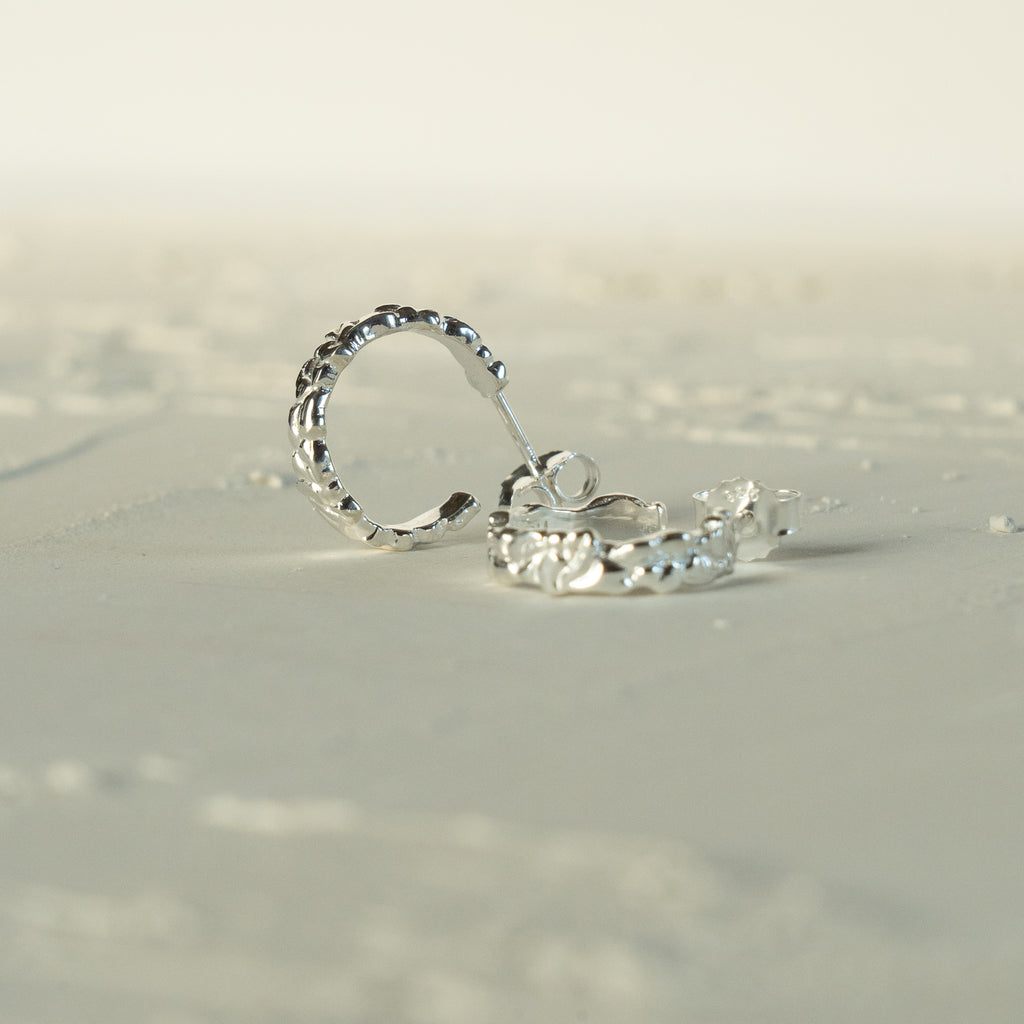 Mini Burren Hoops Silver
