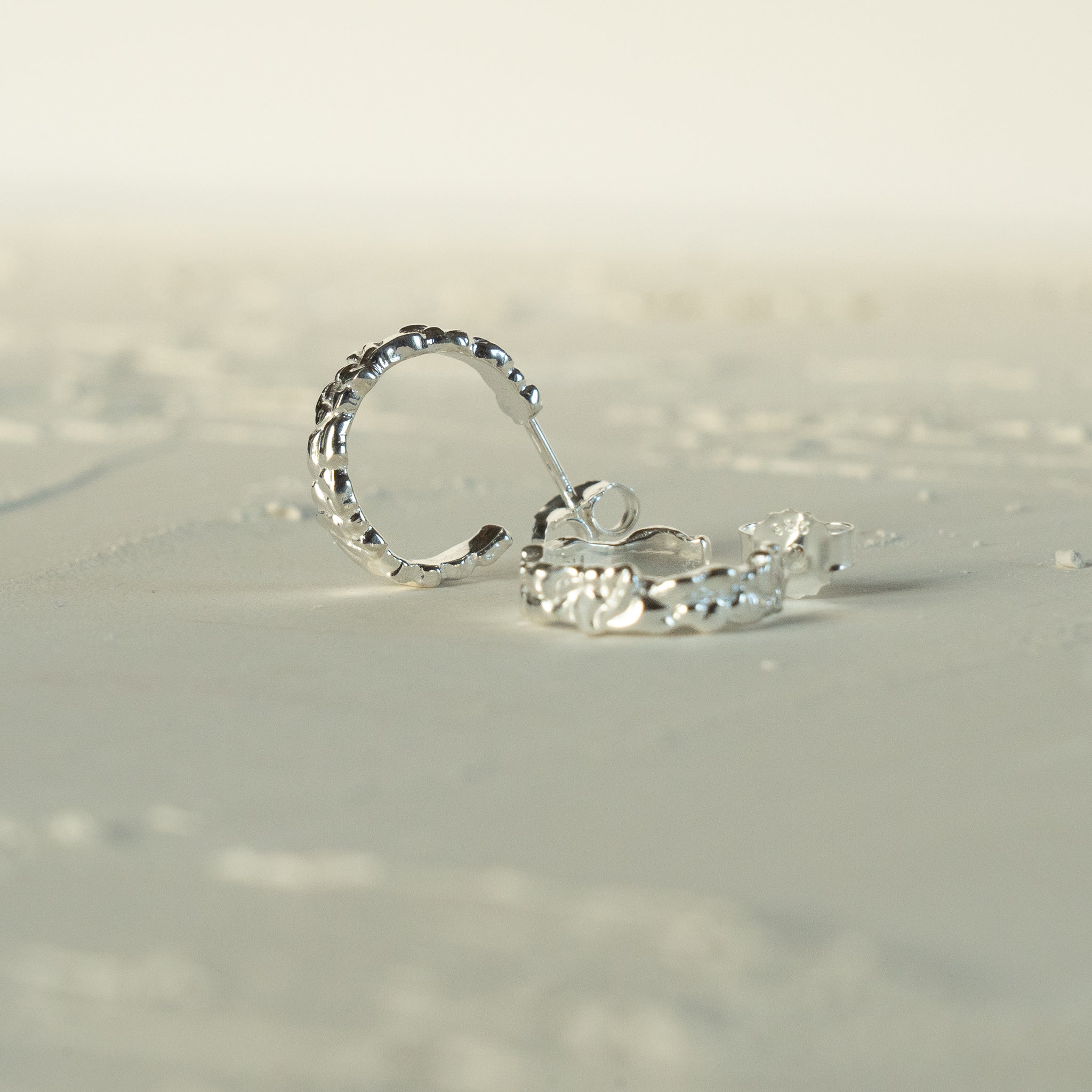 Mini Burren Hoops Silver