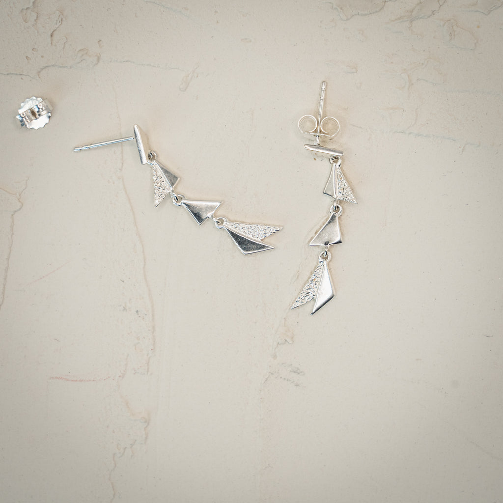 Shard Drop Earring Silver