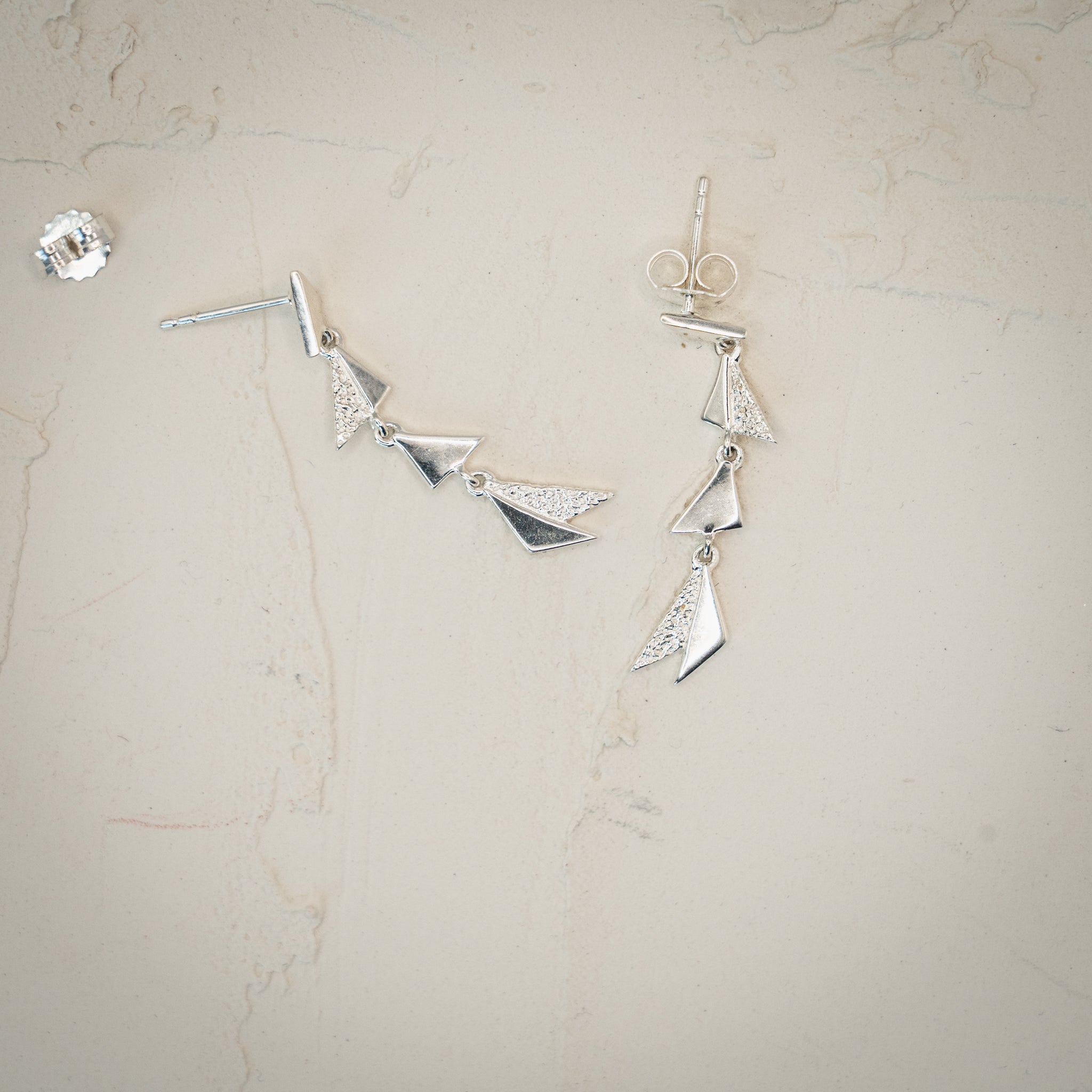 Shard Drop Earring Silver