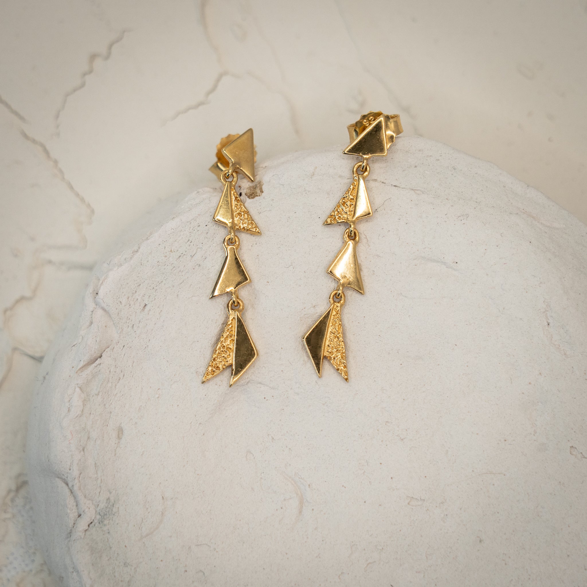 Shard Drop Earring Gold