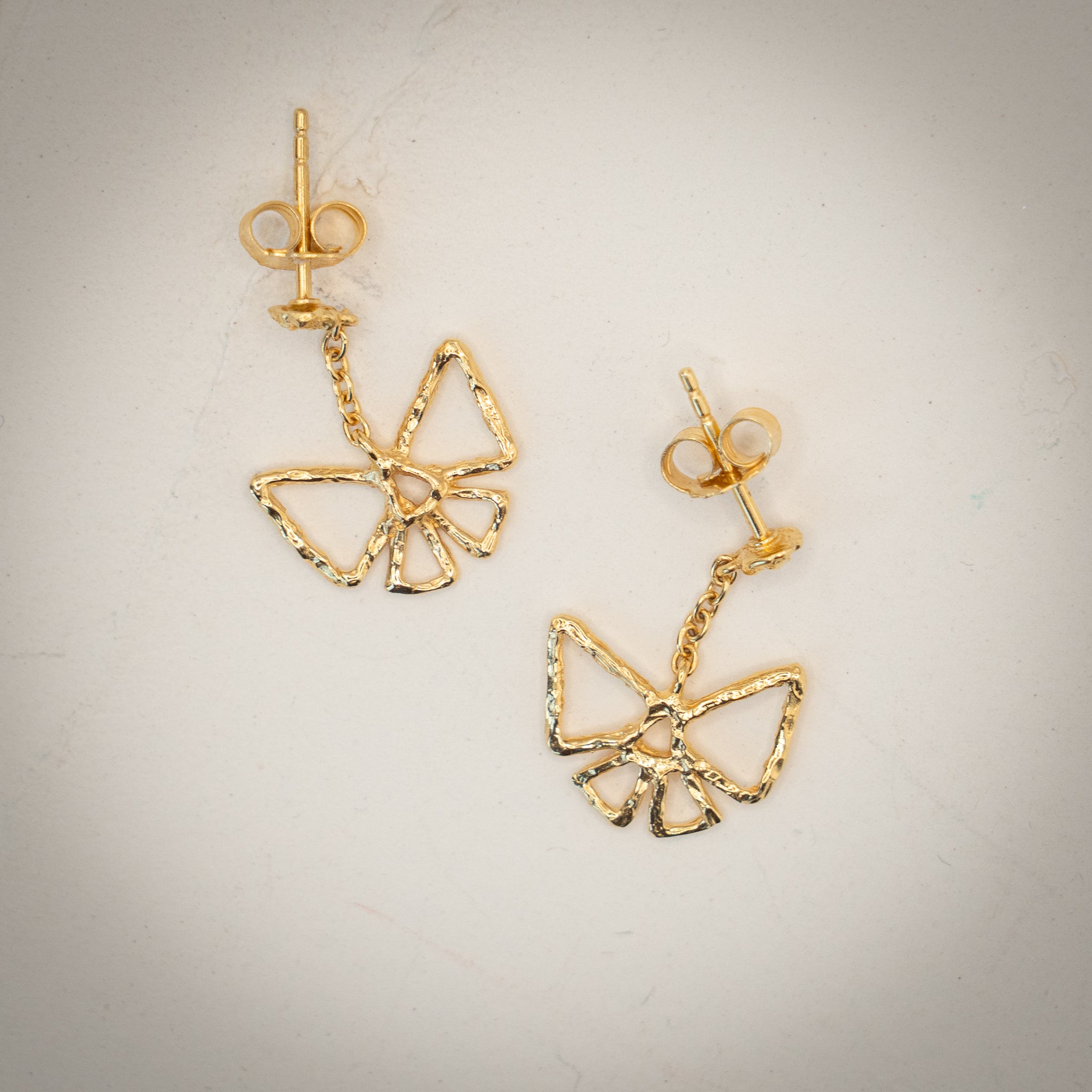 Bow Drop Earring Gold