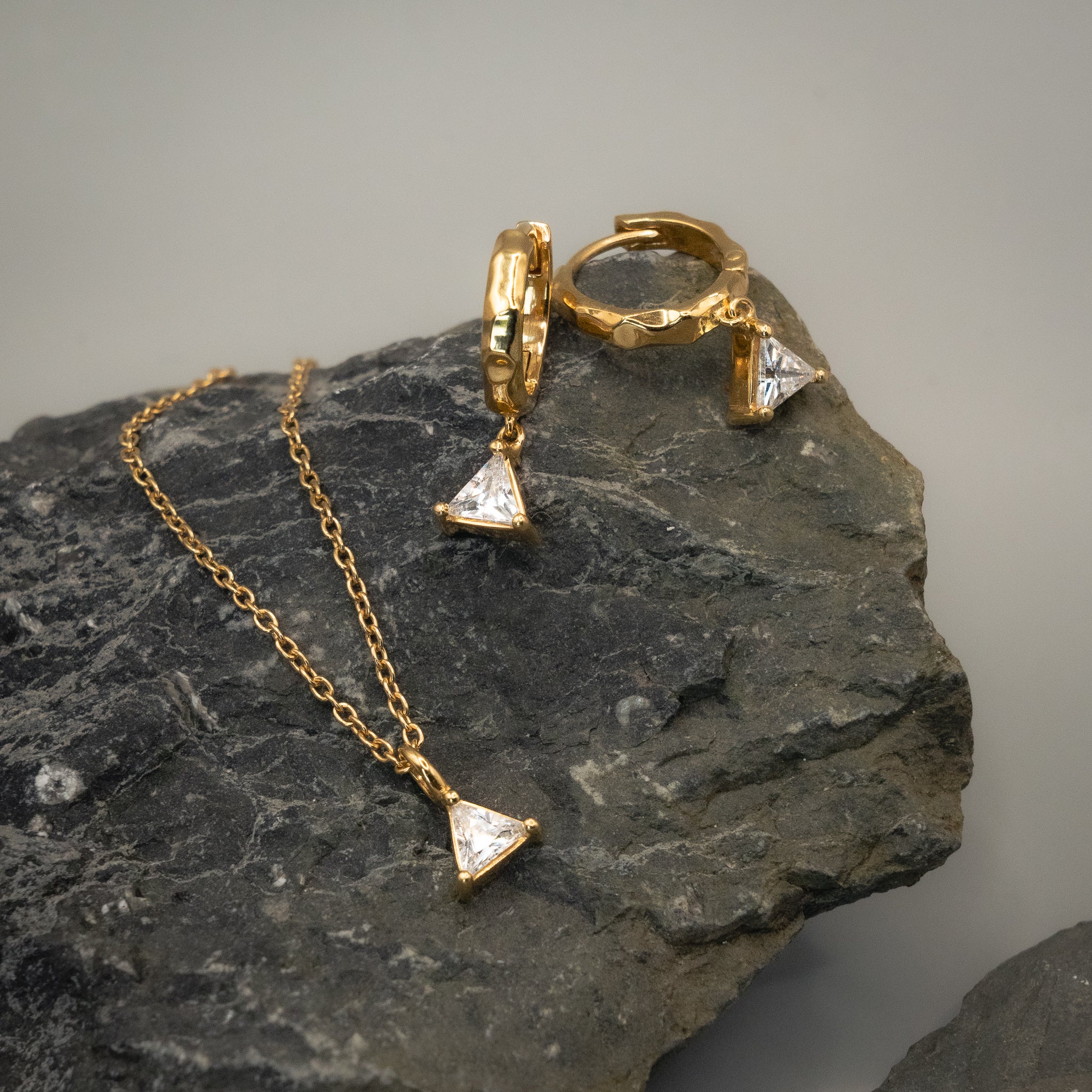 Prism Hoop Earring Gold