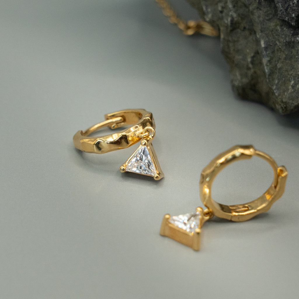 Prism Hoop Earring Gold