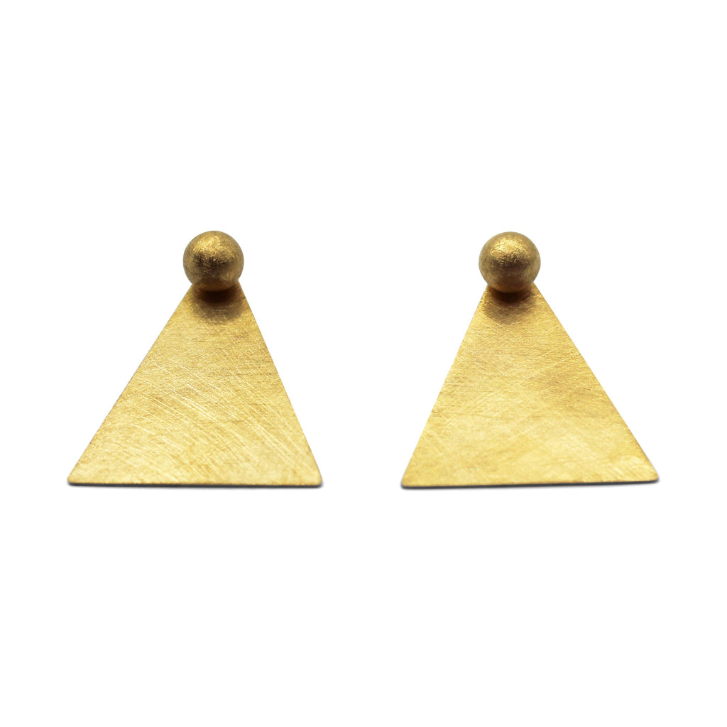 Triangle Stud Earring Gold