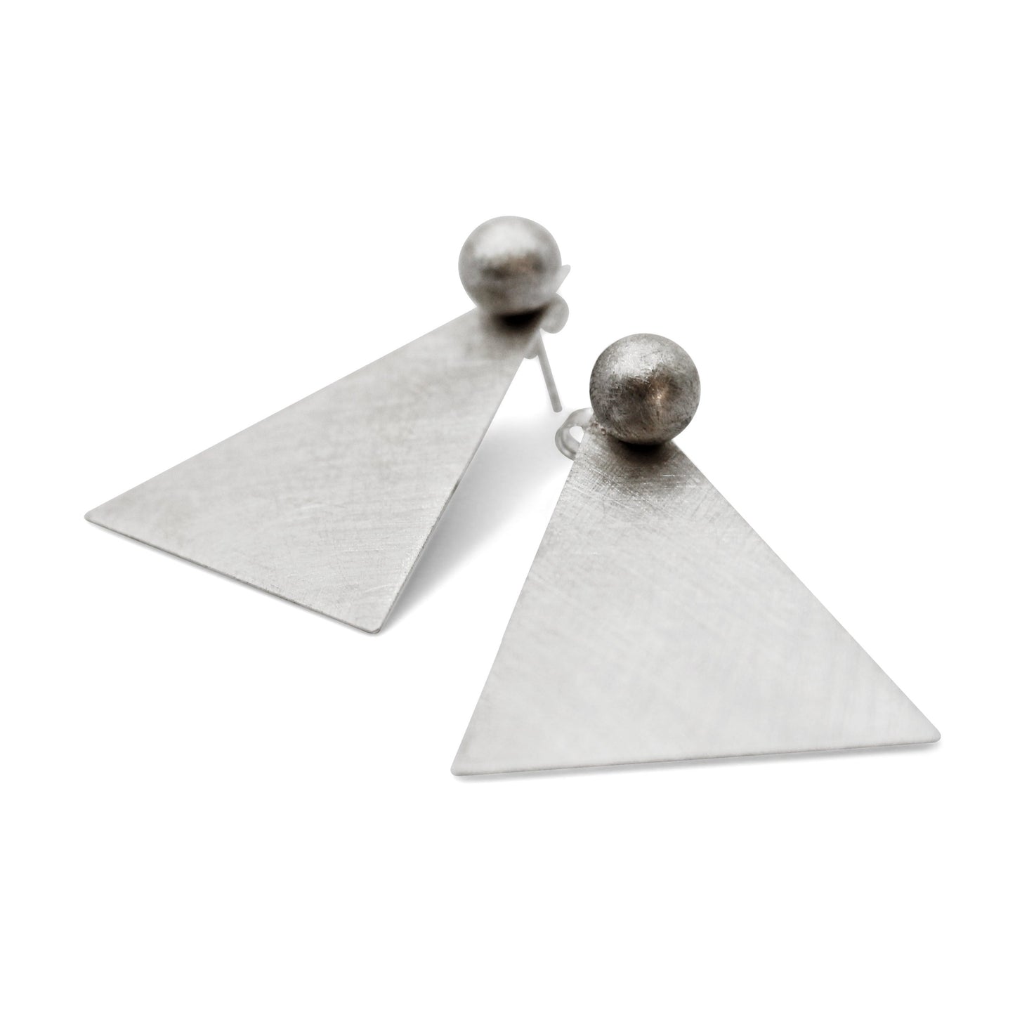 Triangle Stud Earring Silver