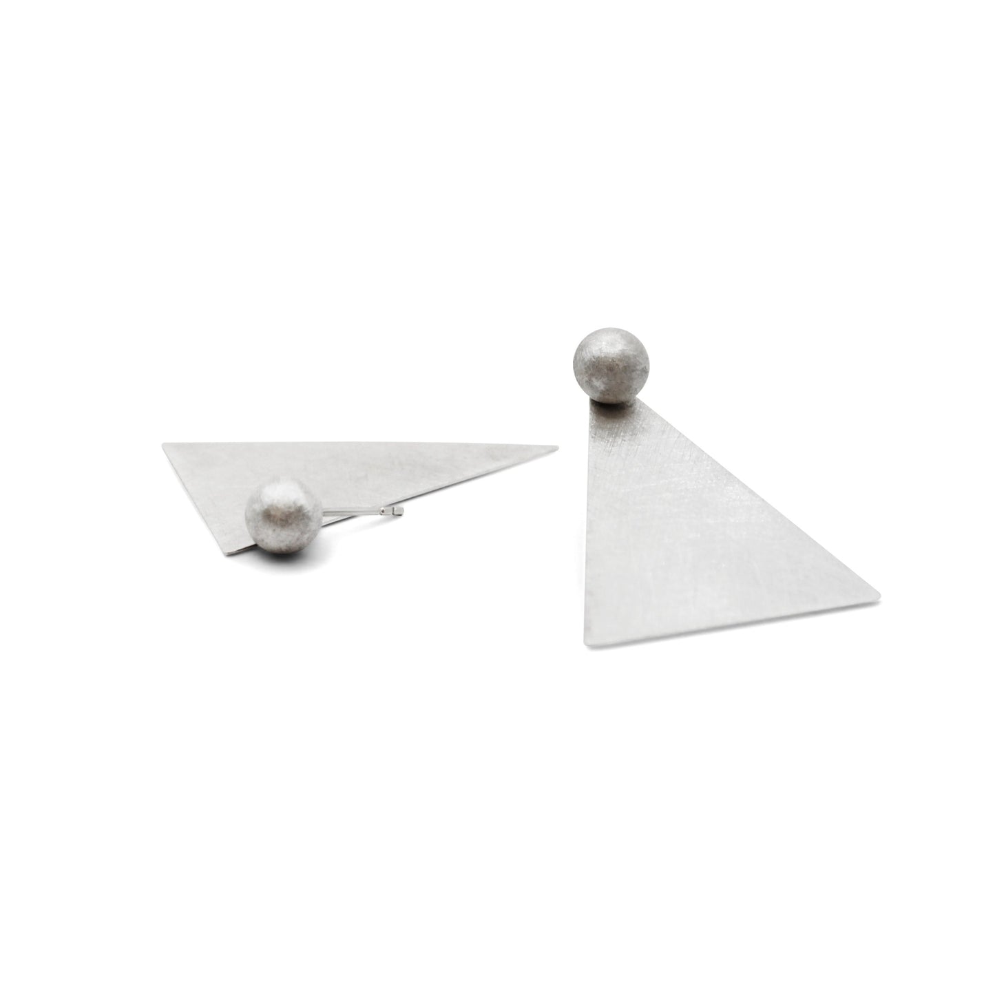 Triangle Stud Earring Silver