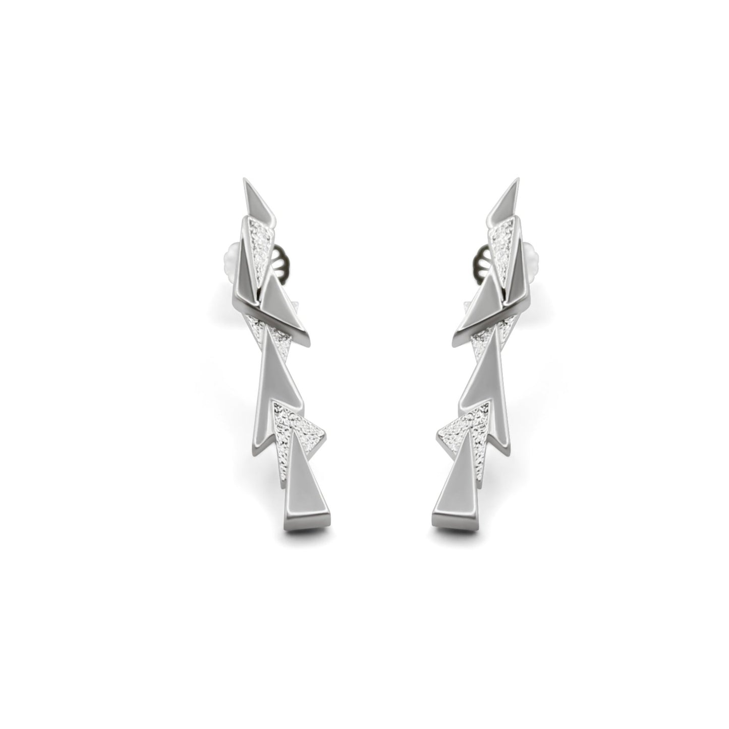 Shard Bar Earrings Silver