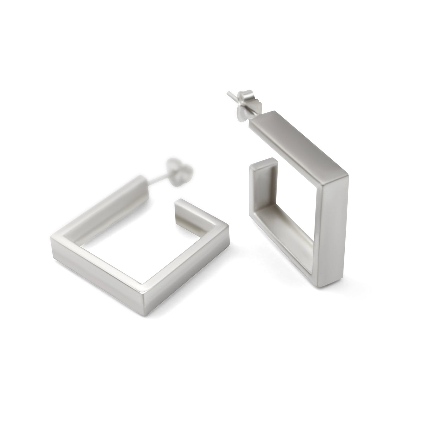 Box Earring Silver