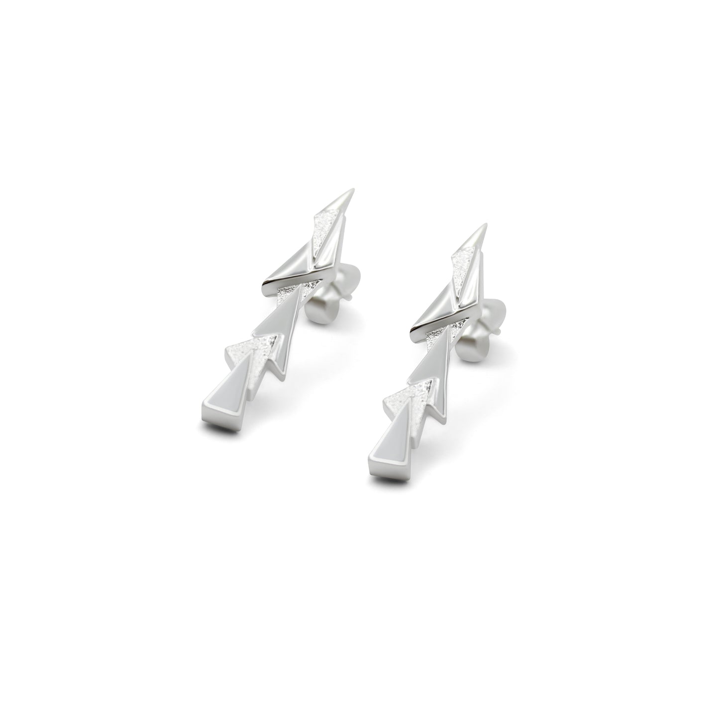 Shard Bar Earrings Silver